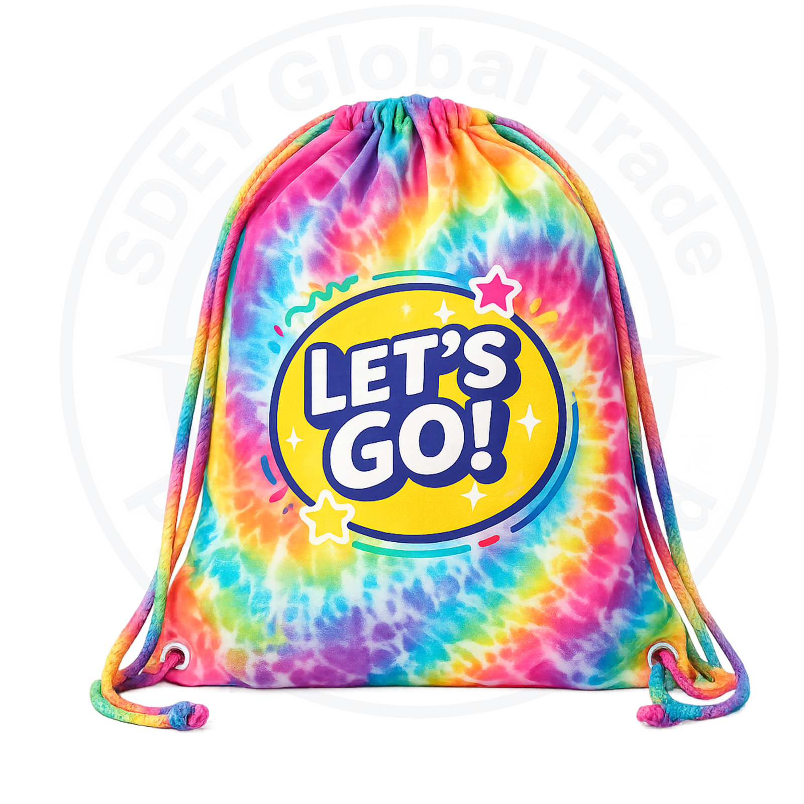 Dyed Cotton Drawstring Bag