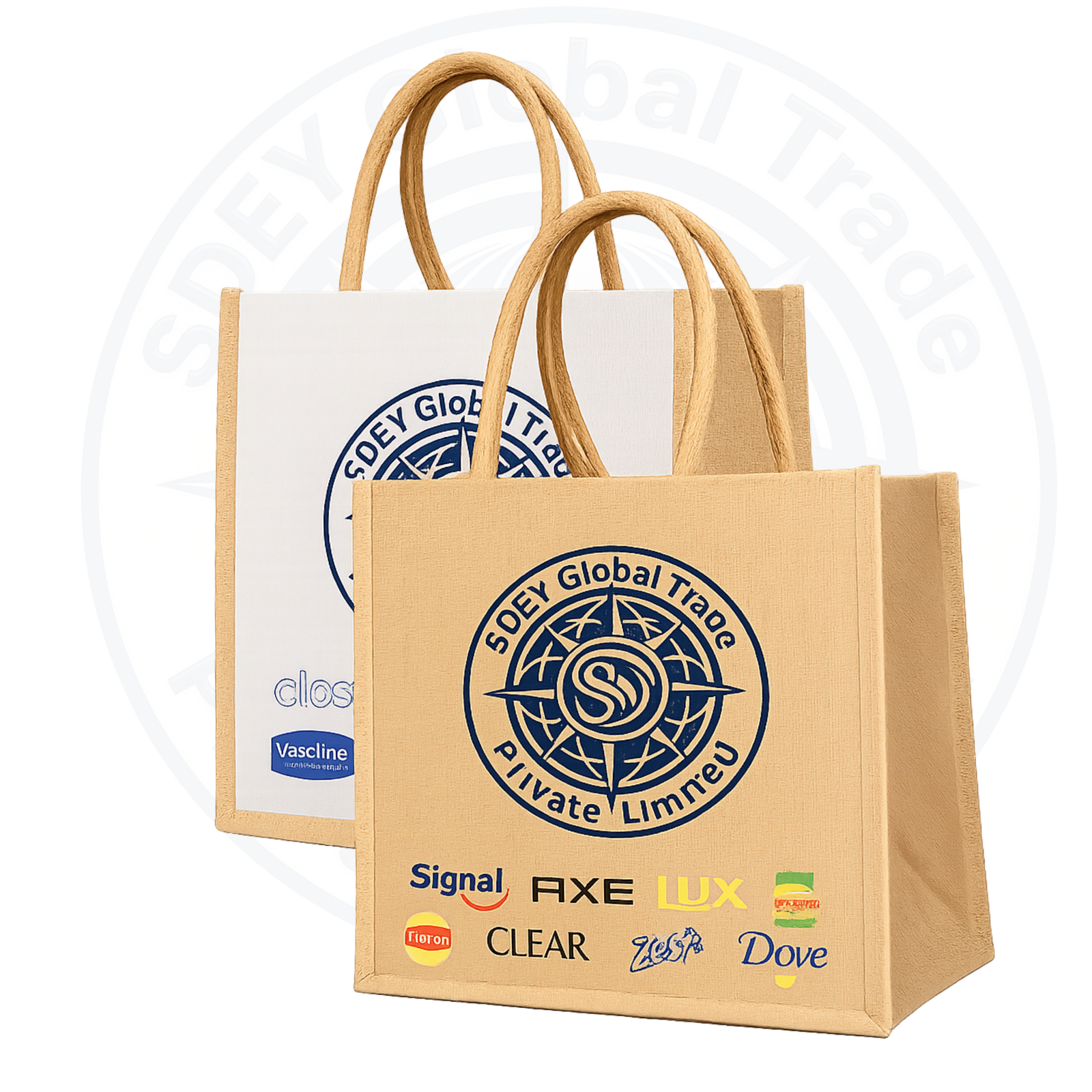 Square Jute Shopping Bag